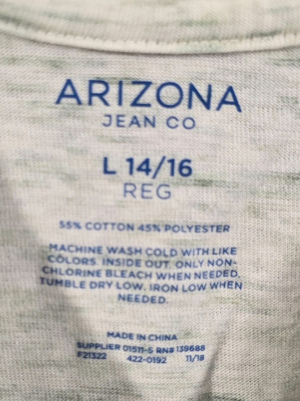 Arizona Jean Company Boys V-Neck Shirt - Teal, Blue & Gray - Picture 4 of 4
